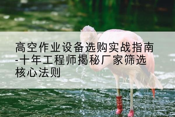 镇雄剪叉式升降机厂家-高空作业设备选购实战指南-十年工程师揭秘厂家筛选核心法则