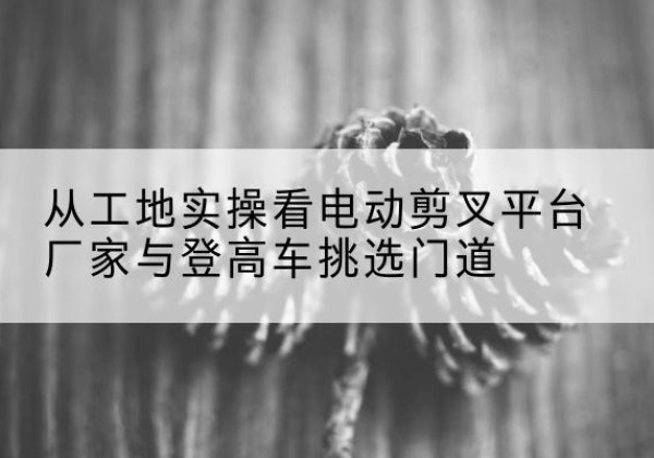 镇雄电动剪叉升降平台厂家-从工地实操看电动剪叉平台厂家与登高车挑选门道